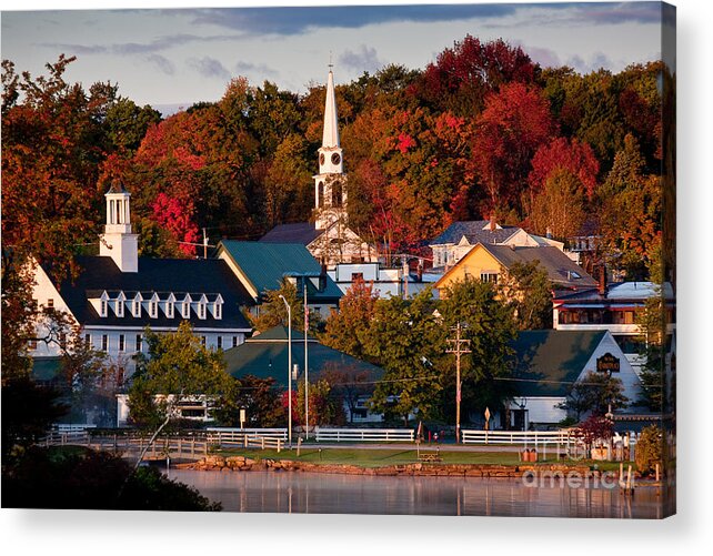 Autumn Acrylic Print featuring the photograph Meredith Sunrise by Susan Cole Kelly