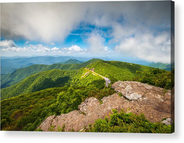  Acrylic Print featuring the photograph North Carolina Blue Ridge Parkway Asheville NC Landscape by Dave Allen