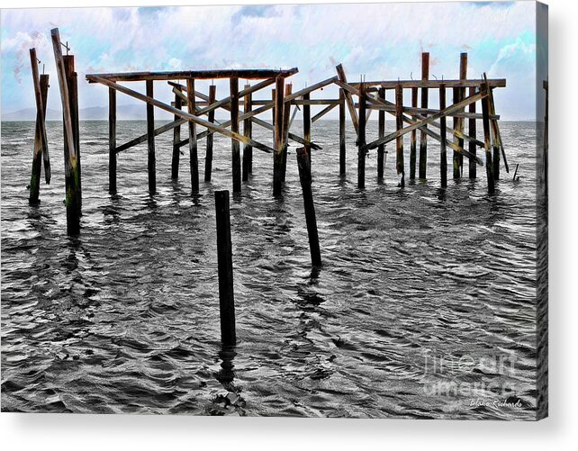  Acrylic Print featuring the photograph Pier's End  by Blake Richards