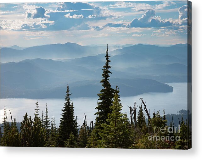 Bonner County Acrylic Print featuring the photograph Priest Lake Blues by Idaho Scenic Images Linda Lantzy