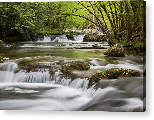 Great Smoky Mountains National Park Acrylic Print featuring the photograph River Peace by Sara Hudock