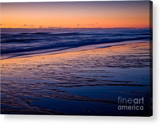 Barnstable County Acrylic Print featuring the photograph Sand Patterns in Purple by Susan Cole Kelly