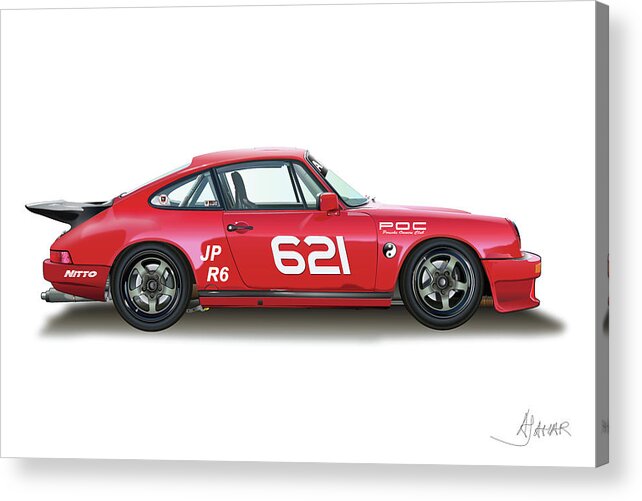 Porsche Owners Club Acrylic Print featuring the digital art Scott Sookwongse by Alain Jamar