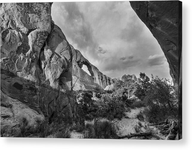 Arches National Park Acrylic Print featuring the photograph Skyline Arch by Lou Novick