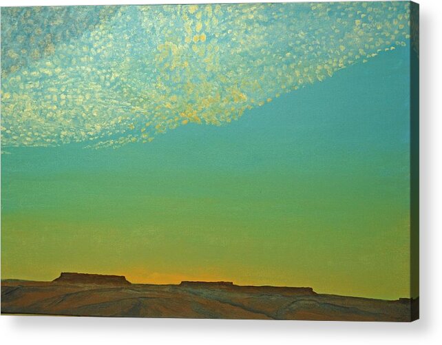 Sunset Acrylic Print featuring the painting Sunset with Alto Cumulous by Kerry Beverly