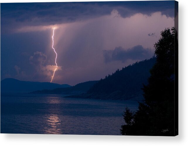 Lake Superior Acrylic Print featuring the photograph Superior Lightning   by Doug Gibbons