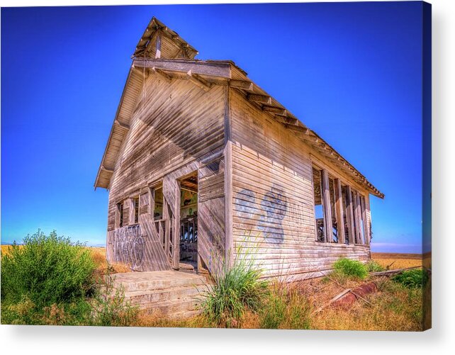 Abandoned Acrylic Print featuring the photograph The Abandoned School House by Spencer McDonald