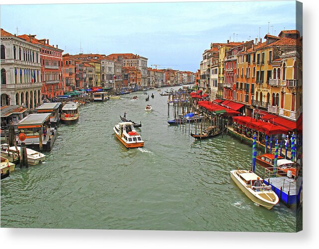 Venice Acrylic Print featuring the photograph Venice, Italy - Grand Canal by Richard Krebs