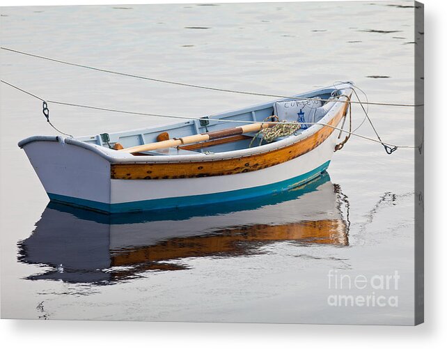 Autumn Acrylic Print featuring the photograph Warren Rowboat by Susan Cole Kelly