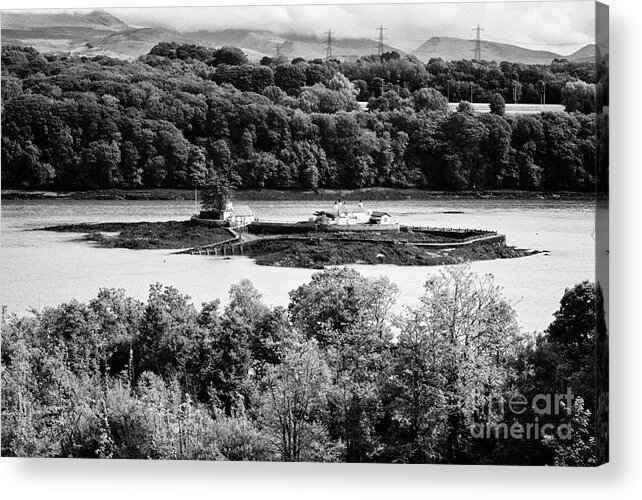 Ynys Acrylic Print featuring the photograph Ynys Gored Goch island in the menai strait north wales uk by Joe Fox