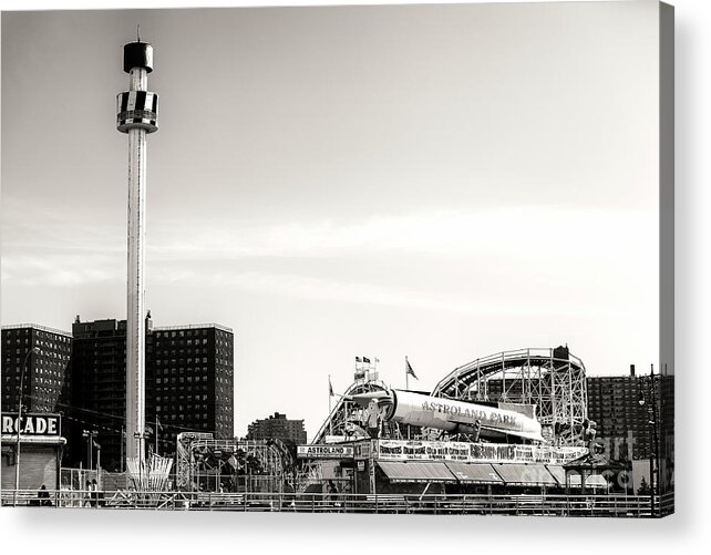 Astroland Park Days Acrylic Print featuring the photograph Astroland Park Days Coney Island by John Rizzuto