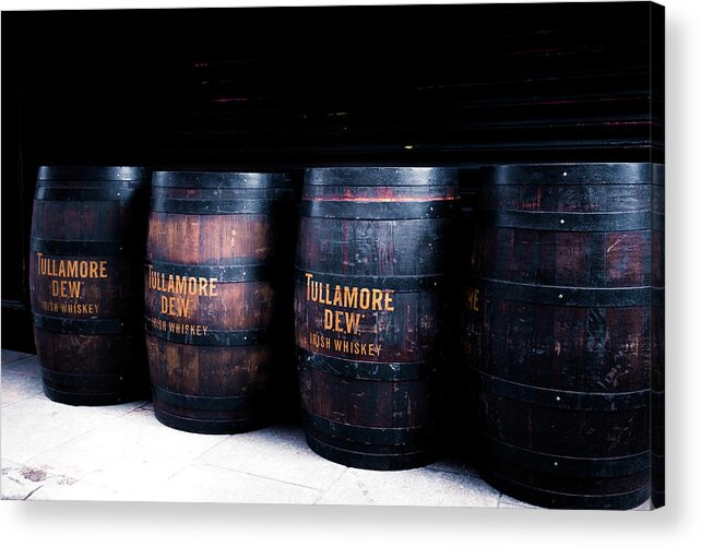 Dublin Acrylic Print featuring the photograph Barrels of Gold - Tulamore Dew by Georgia Clare