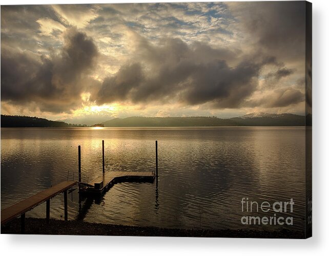 Cda Acrylic Print featuring the photograph December Skies by Idaho Scenic Images Linda Lantzy
