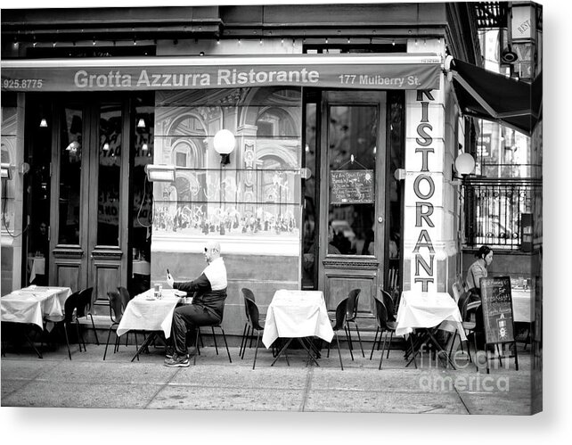 Little Italy Selfie Acrylic Print featuring the photograph Little Italy Selfie in New York City by John Rizzuto