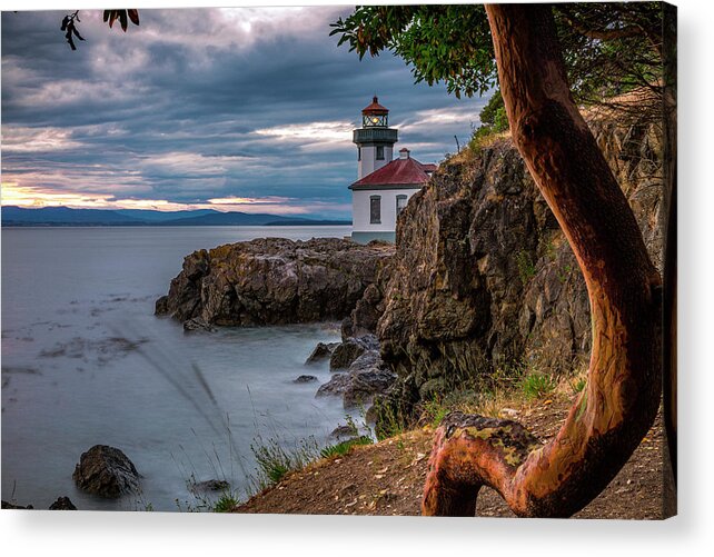 America Acrylic Print featuring the photograph Magic Sunset - Lime Kiln Light by ProPeak Photography