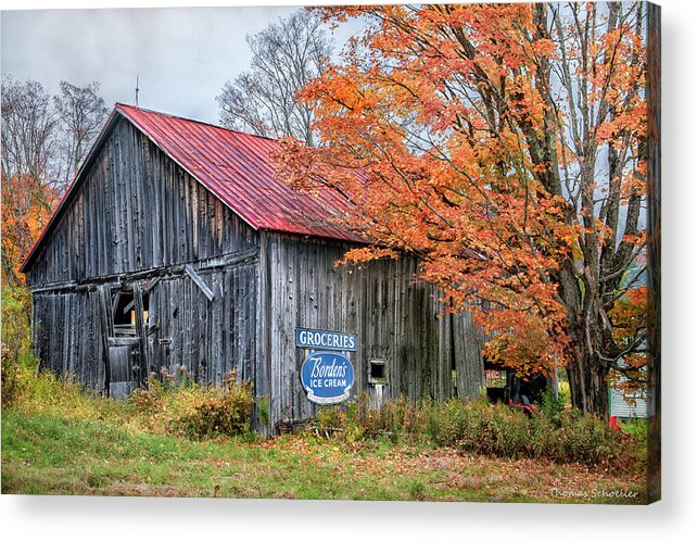 Americana Acrylic Print featuring the photograph Marlboro Country - Vermont Barn Art by TS Photo