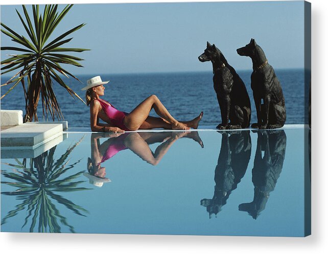 1980-1989 Acrylic Print featuring the photograph Pantz Pool by Slim Aarons