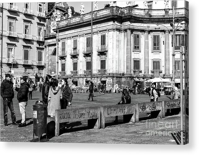 Piazza Dante Day Acrylic Print featuring the photograph Piazza Dante Day in Napoli by John Rizzuto