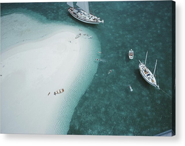 People Acrylic Print featuring the photograph Stocking Island, Bahamas by Slim Aarons