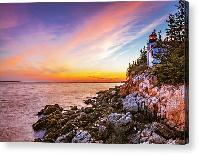 Acadia National Park Acrylic Print featuring the photograph The Moment of Sunset by ProPeak Photography