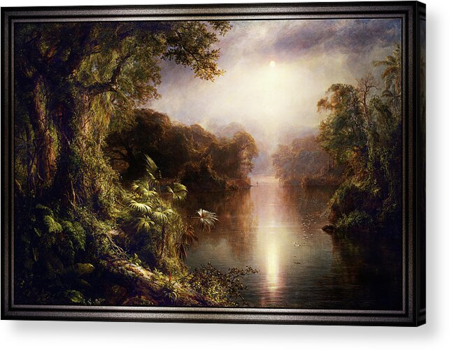 The River Of Light Acrylic Print featuring the painting The River of Light by Frederic Edwin Church by Rolando Burbon