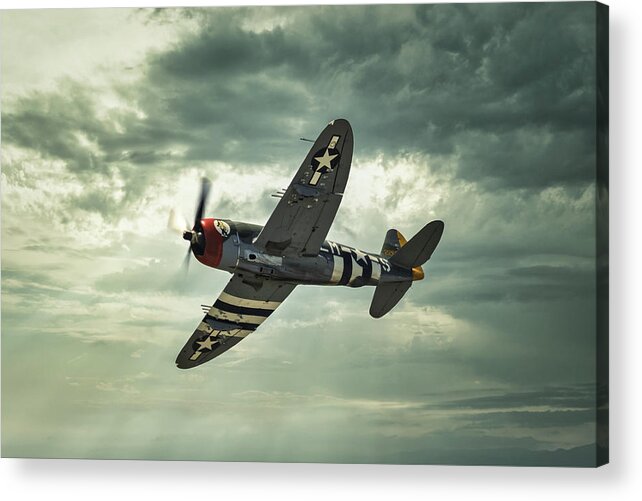 Air Acrylic Print featuring the photograph P47 Thunderbolt, World War 2 Fighter Aircraft #1 by Rick Deacon