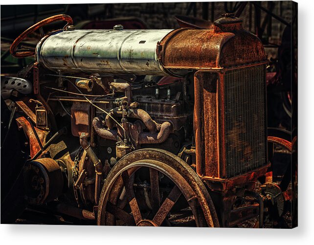 1919 Acrylic Print featuring the photograph 1919 Fordson Tractor by Thomas Hall