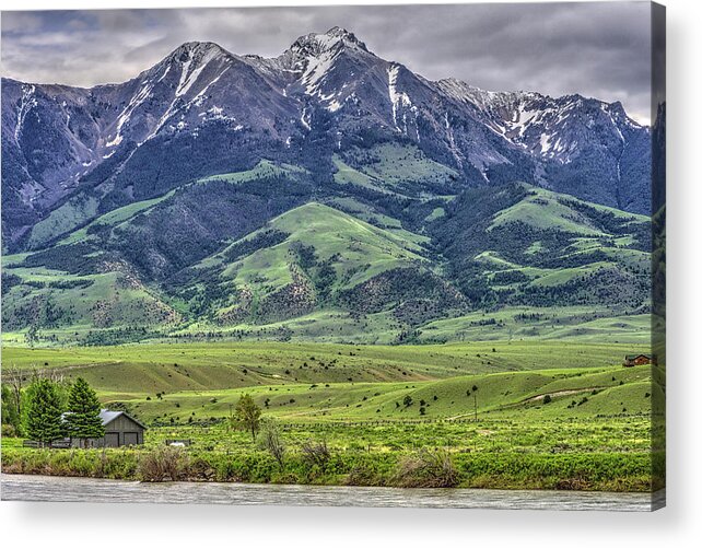Paradise Valley In Montana; Absaroka Mountain Range In Montana; Towering Absaroka Mountains  Acrylic Print featuring the photograph Absolute Splendor in every direction by Carolyn Hall