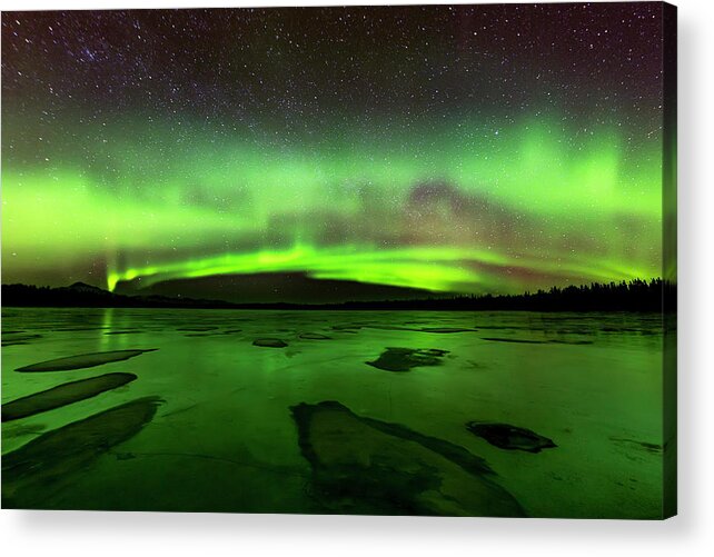 Alaska Acrylic Print featuring the photograph Bifrost by Ed Boudreau