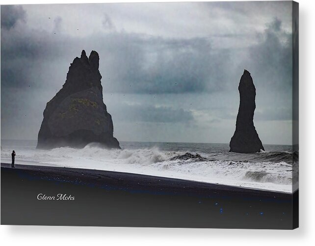 Black Sand Beach Acrylic Print featuring the photograph Black Sand Beach by GLENN Mohs