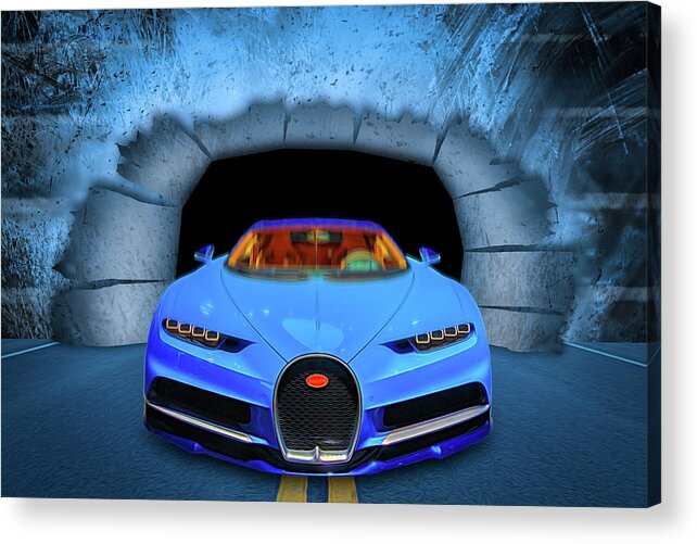 Blue Acrylic Print featuring the digital art Chiron by Rick Deacon