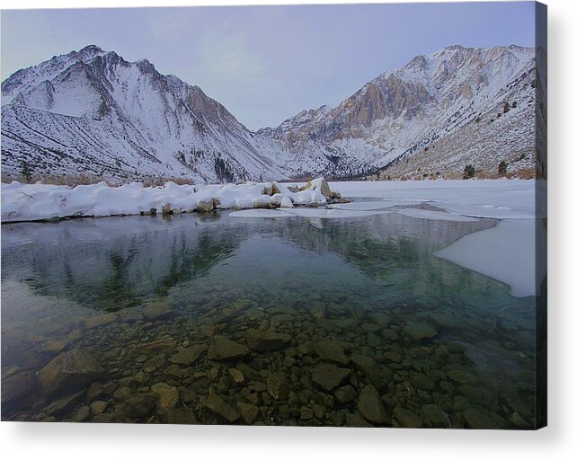 Convict Lake Acrylic Print featuring the photograph Convict Winter by Sean Sarsfield