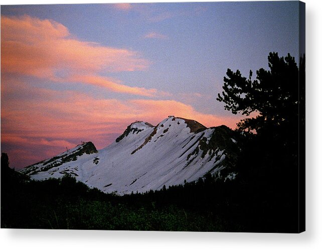 Cornice Acrylic Print featuring the photograph Cornice Afterglow - Mammoth Lakes by Bonnie Colgan