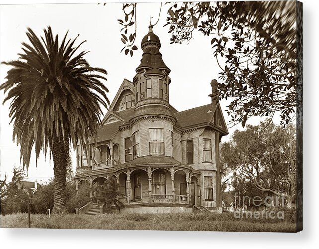 California Acrylic Print featuring the photograph Gordon-Clark Victorian residence in National City. Built in 1887 by Monterey County Historical Society