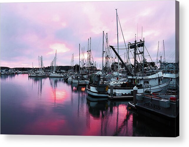 Sunset Acrylic Print featuring the photograph Harbor Sunset by Rick Perkins