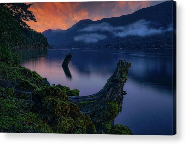 Lake Acrylic Print featuring the photograph Lake Crescent 2 by Thomas Hall