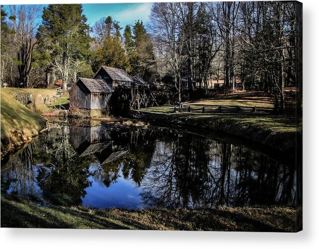 Mabry Mill Acrylic Print featuring the photograph Late Winter at Mabry Mill by Deb Beausoleil