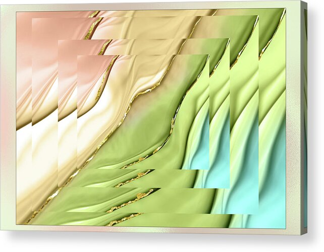Marble Acrylic Print featuring the digital art Metamorphic Glass by Jean M Nelson