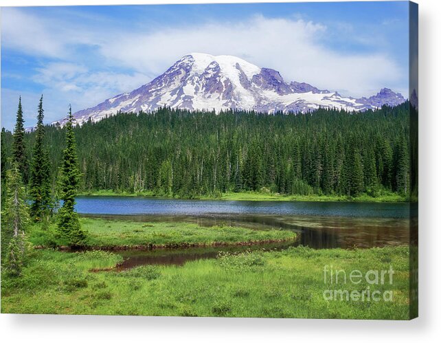 Mt Rainier Acrylic Print featuring the photograph Mount Rainier by Sharon Seaward