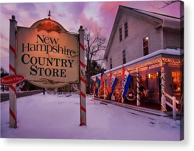 New Hampshire Country Store Acrylic Print featuring the photograph New Hampshire Country Store - Chocorua, NH by Joann Vitali