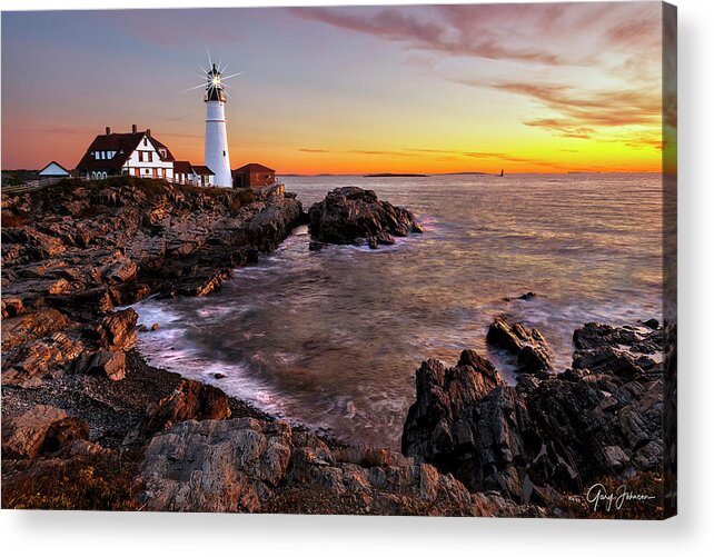 Maine Acrylic Print featuring the photograph Portland Head Lighthouse by Gary Johnson
