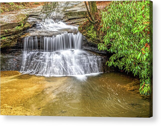 Water Falls Acrylic Print featuring the photograph Creation Falls by Ed Newell