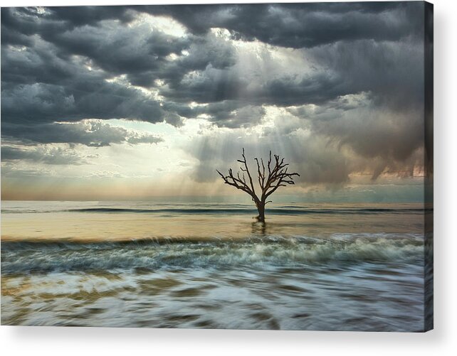 Nature Acrylic Print featuring the photograph Rays over Botany Bay by Jon Glaser