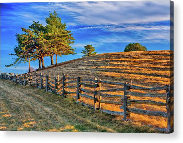 North Carolina Acrylic Print featuring the photograph Shadowy Hill by Dan Carmichael