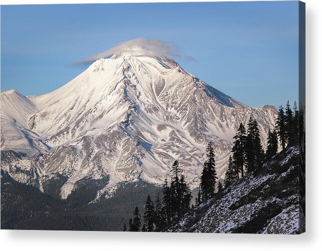 California Acrylic Print featuring the photograph Splendorous Mt. Shasta by Gary Geddes