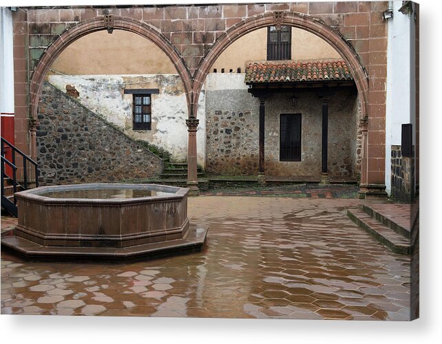 Museum Of Popular Arts Acrylic Print featuring the photograph the Museum of Popular Arts Patzcuaro, Mexico by Bonnie Colgan