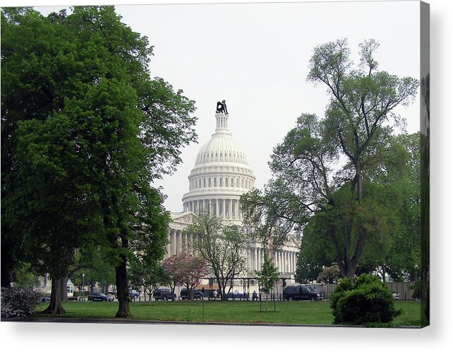 U.s. Acrylic Print featuring the photograph U.S.Capital Protected by Rik Carlson