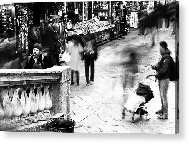 Venice Motion Acrylic Print featuring the photograph Venice Motion One by John Rizzuto