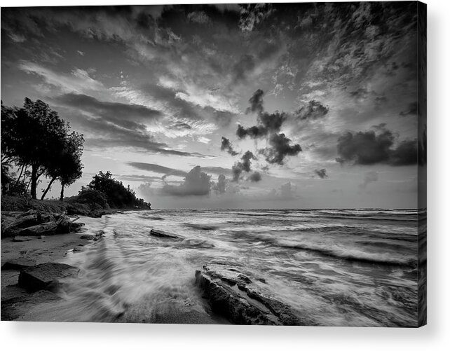 Nature Acrylic Print featuring the photograph Waves in Kauai II by Jon Glaser