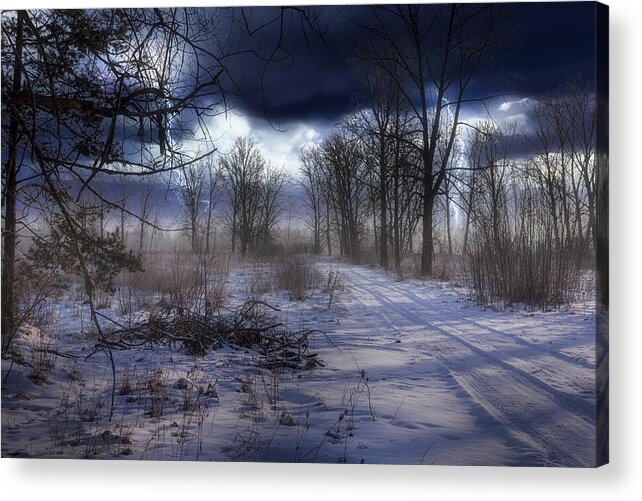 Nature Photography Acrylic Print featuring the photograph What Awaits There Beyond The River /Pick of the Week in The Severe Weather Group by Aleksandrs Drozdovs